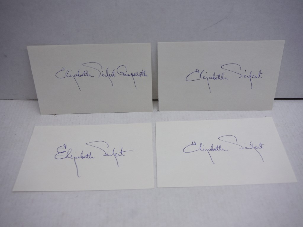 4 Autographs of Elizabeth Seifert Gasparotti