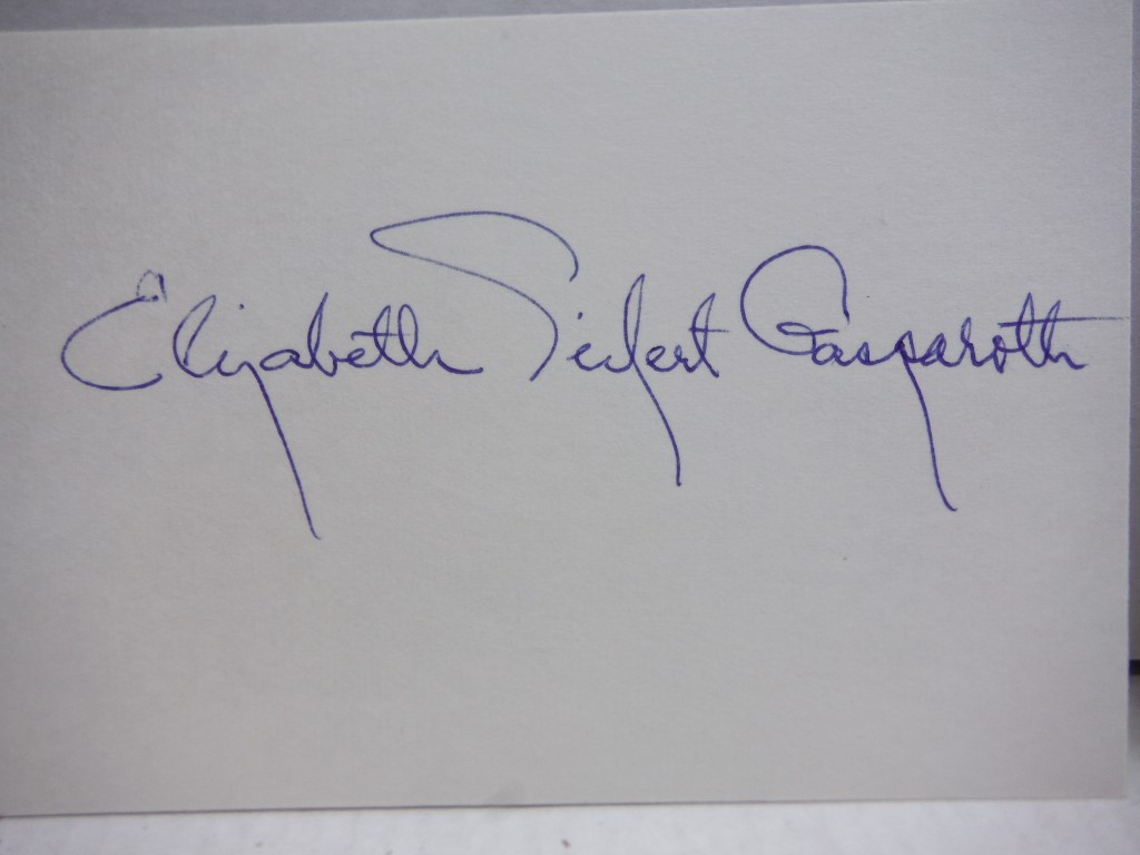 Image 1 of 4 Autographs of Elizabeth Seifert Gasparotti