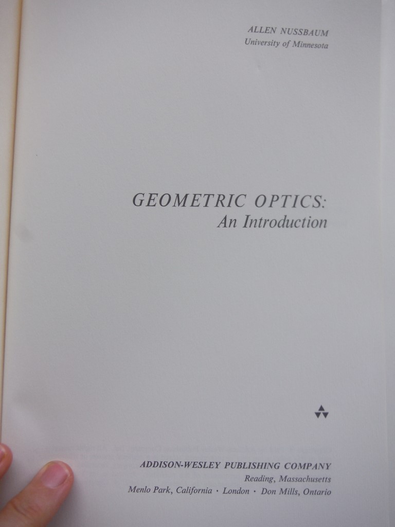 Image 1 of Geometric Optics: An Introduction