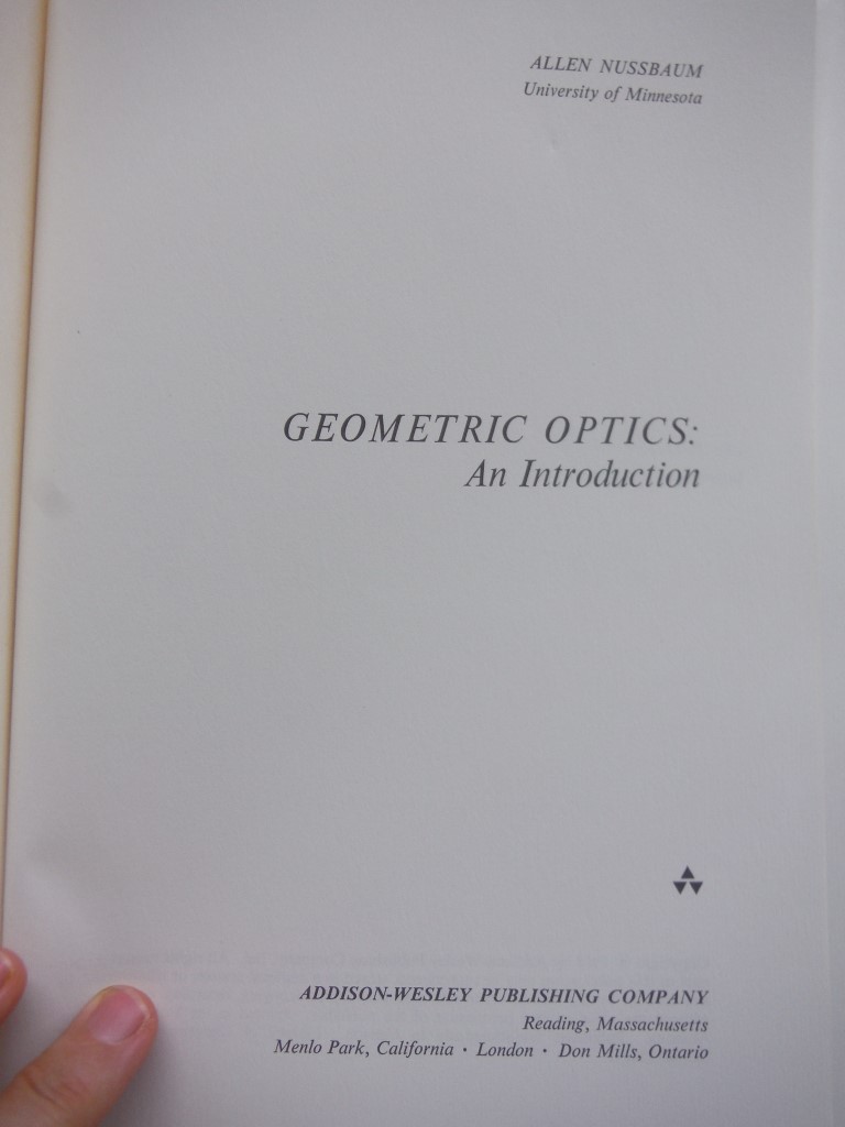 Geometric Optics An Introduction