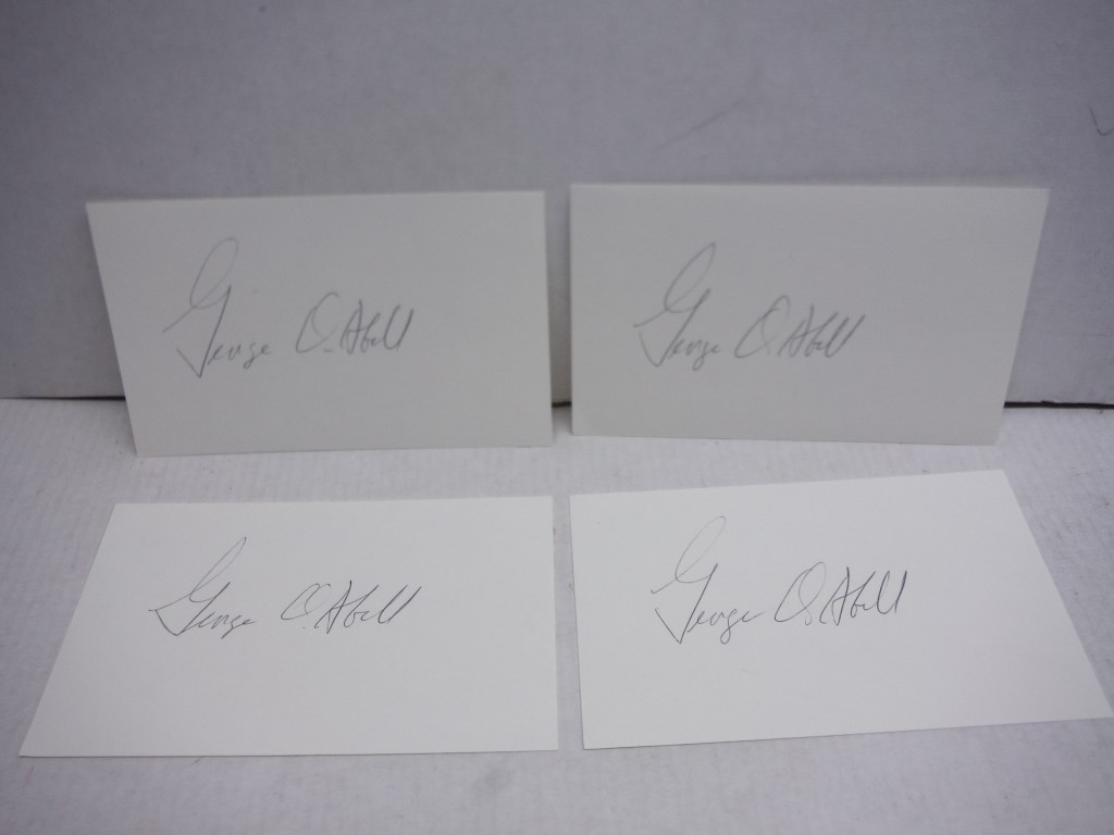 4 Autographs of George O. Abell.
