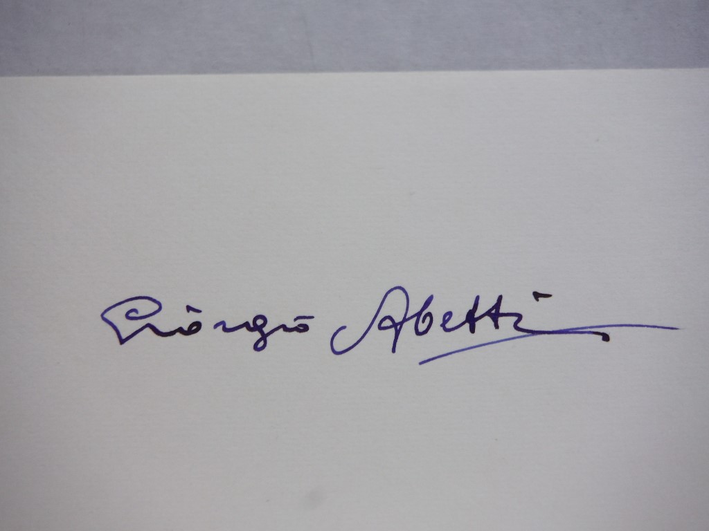 Image 2 of 5 Autographs of Giorgio Abetti.