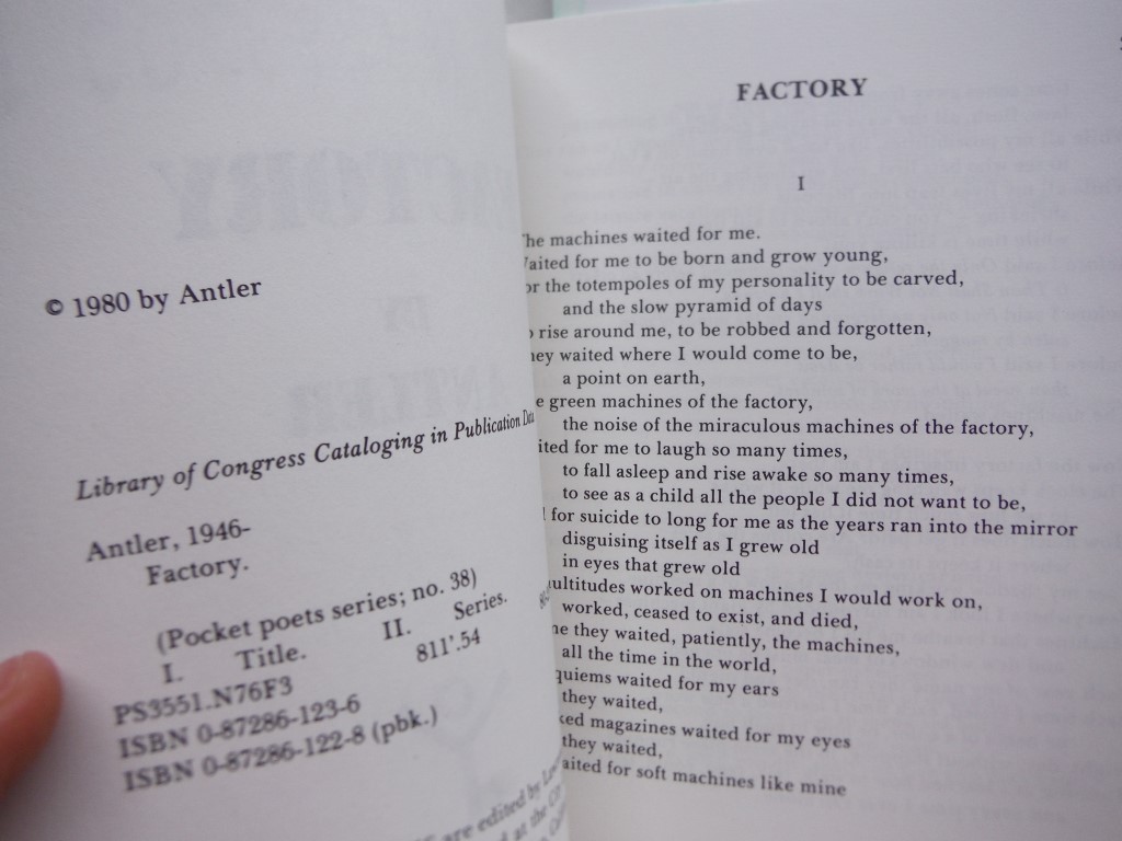 Image 1 of Factory (Pocket Poets Series)