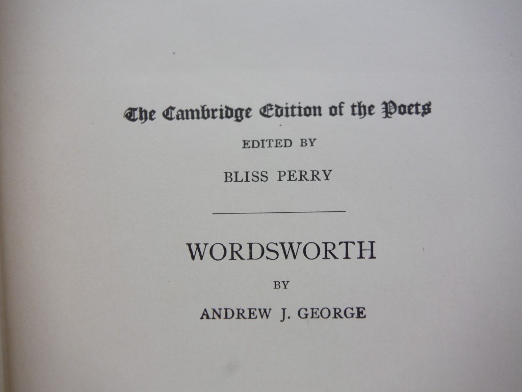 Image 2 of The Complete Poetical Works Of William Wordsworth [Cambridge Edition]