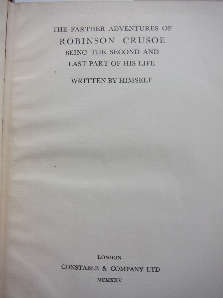 Image 2 of Robin Crusoe - Limited  Facsimile Edition - Vol II of set