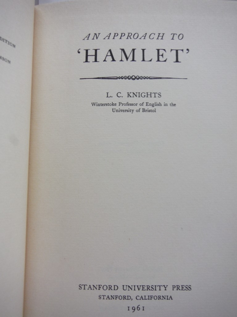 Image 1 of An approach to 'Hamlet'