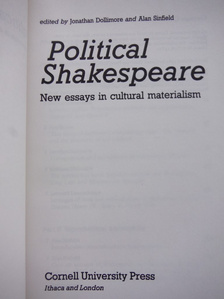 Image 3 of Lot of 3 books on Shakespeare and Politics