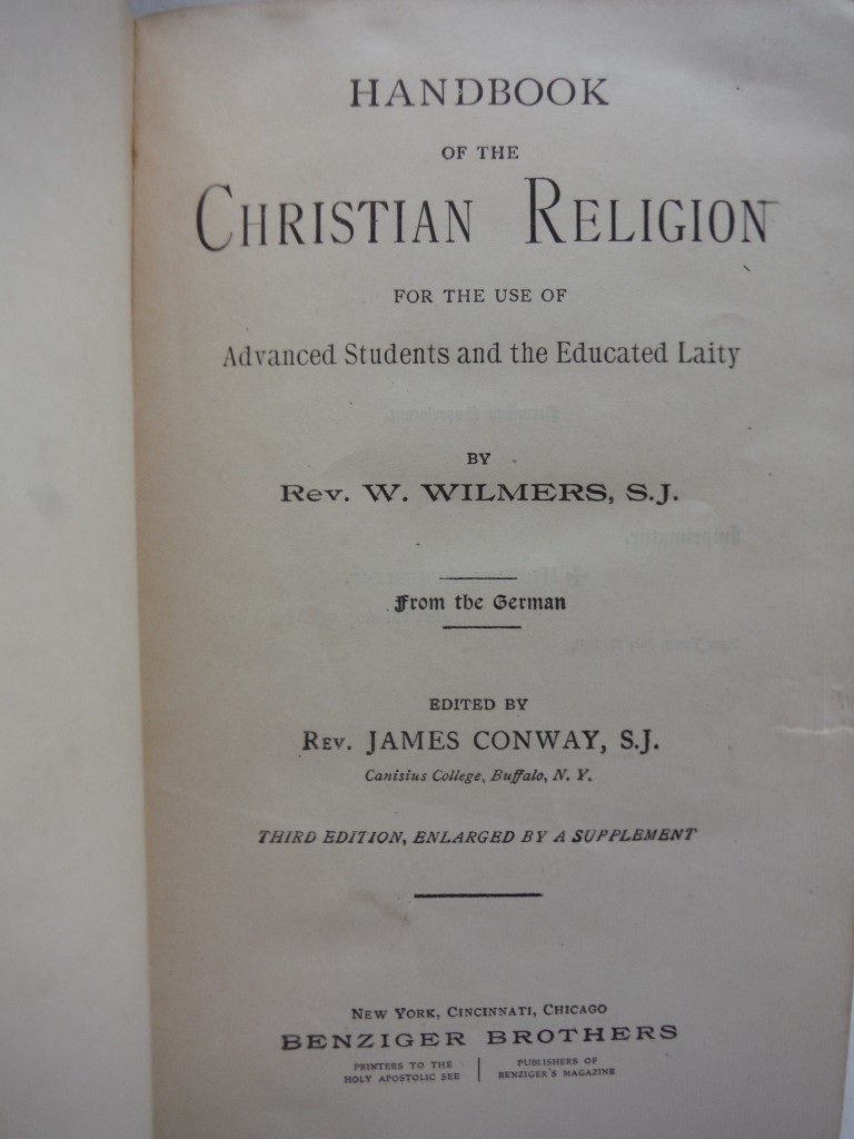 Image 1 of Handbook Of The Christian Religion For The Use Of Advanced Studen