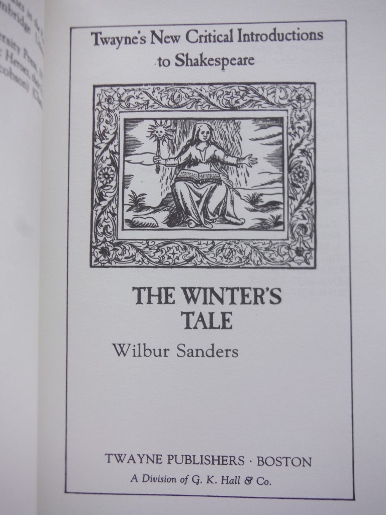 Image 1 of The Winter's Tale (Twayne's New Critical Introductions to Shakespeare)