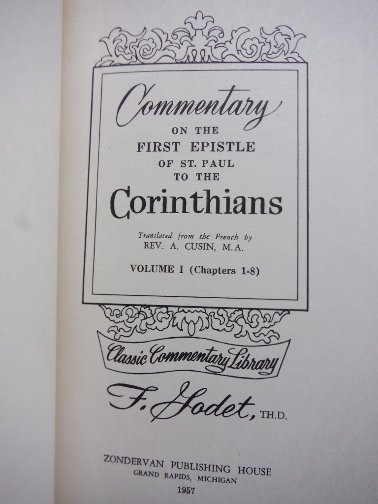Image 2 of Commentary on the First Epistle to the Corinthians, Volumes I and II [Two Volume