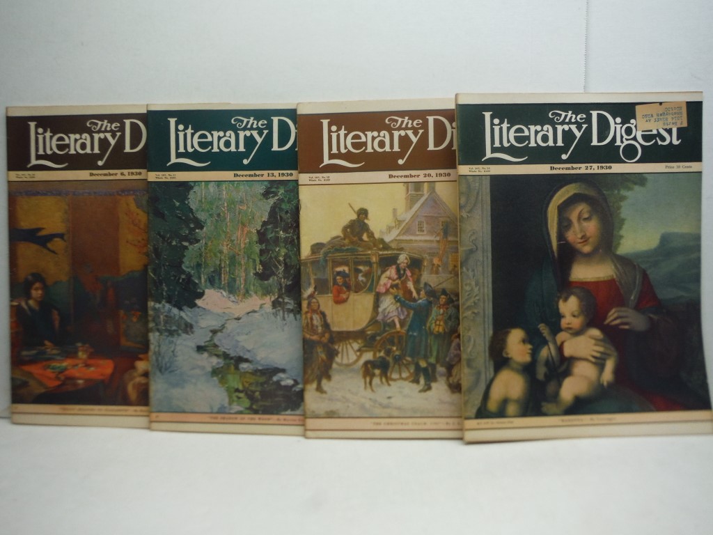 Lot of 4 The Literary Digest Magazine December 1930.