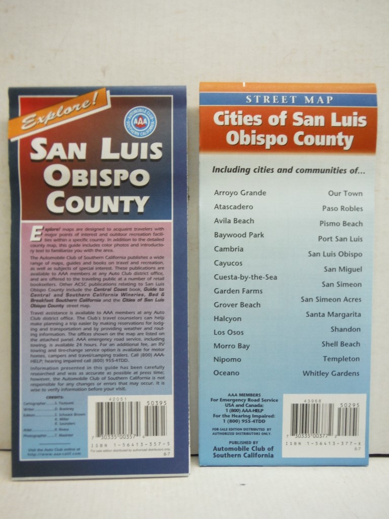 Image 1 of Lot of 2 San Luis Obispo  County. maps from 2005