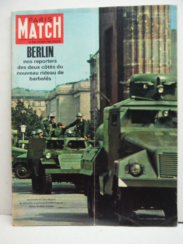 Image 0 of PARIS MATCH No.  646, 26 Aout 1961 Berlin Cover