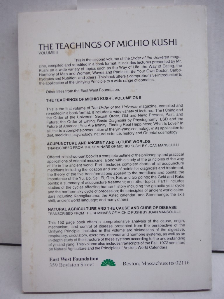 Image 1 of The Teachings of Michio Kushi (Compiled Edition, Volume Two)