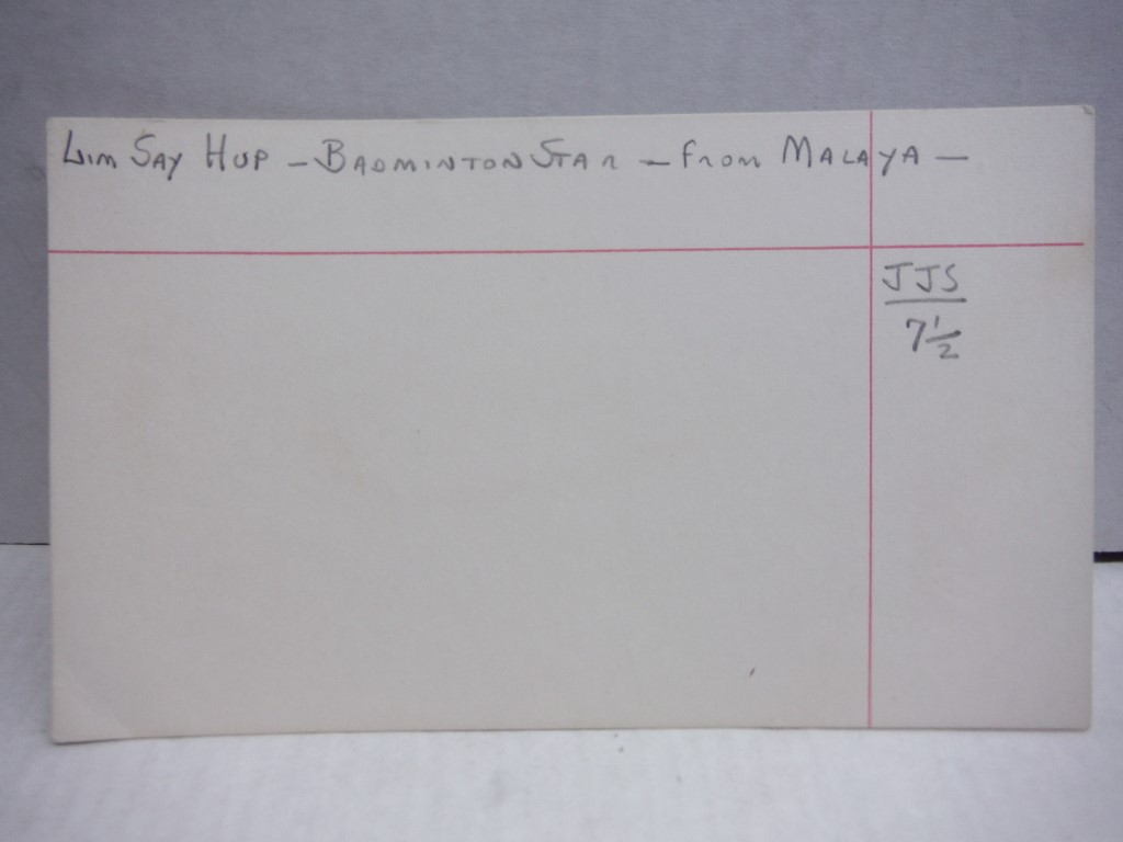 Image 2 of Autograph of Lim Say Hup, Badminton player