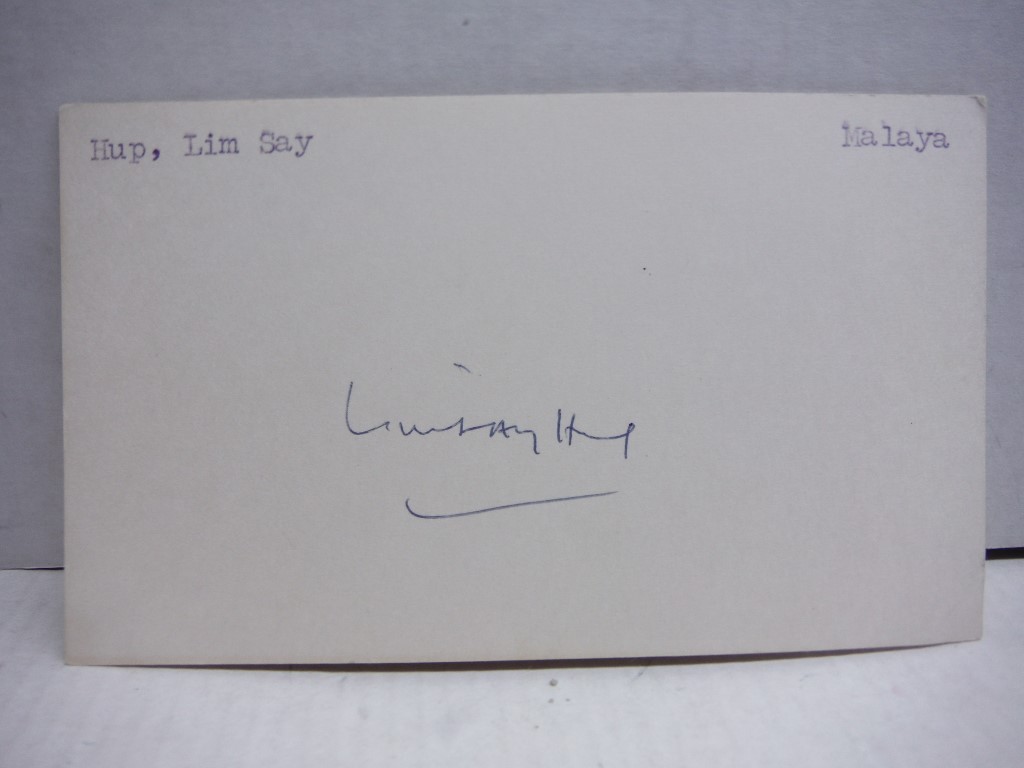 Image 0 of Autograph of Lim Say Hup, Badminton player