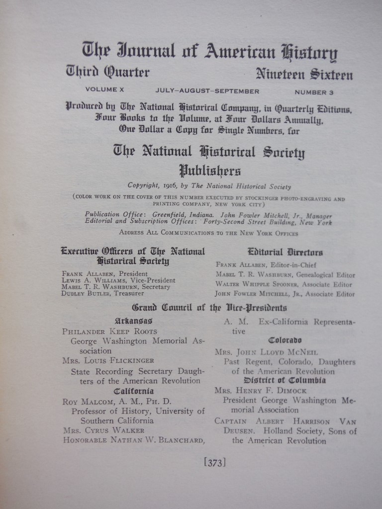 Image 2 of The Journal of American History. Vol. X, Third Quarter, Number 3