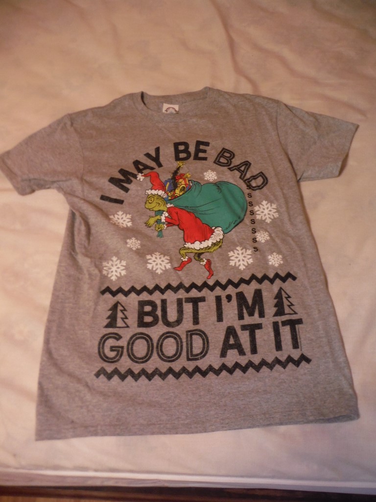 Grinch Short Sleeve T-shirt, Size Adult Small.