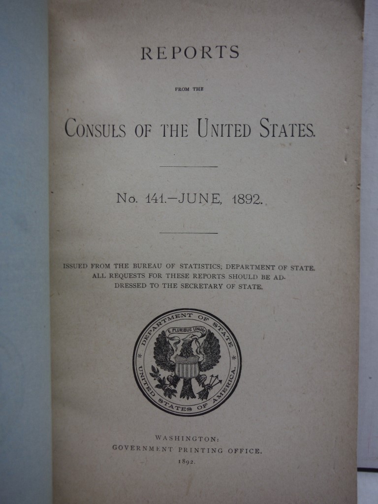 Image 1 of Reports from the Consuls of the United States No. 141-June, 1892