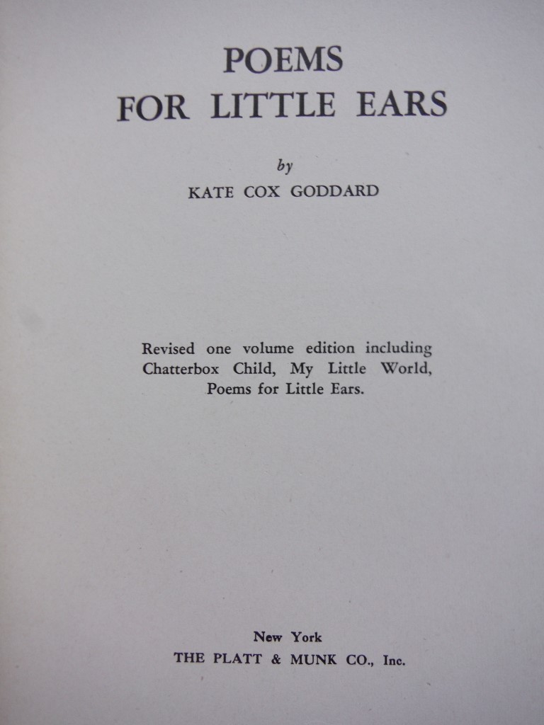 Image 1 of Poems for little ears
