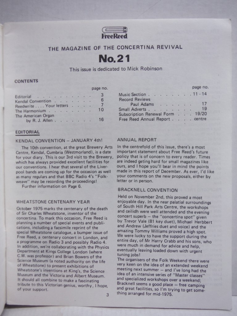 Image 2 of FreeReed, the magazine of Concertina Revival, 8 volumes
