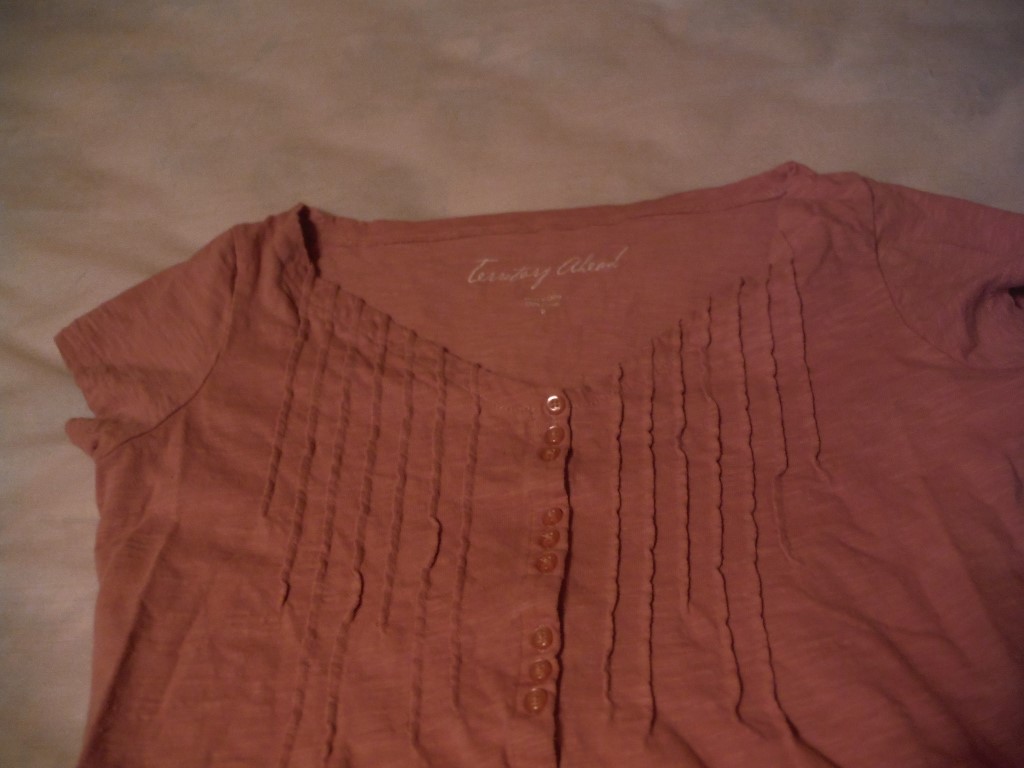 Image 1 of Pink Territory Ahead Pleated Petite t shirt
