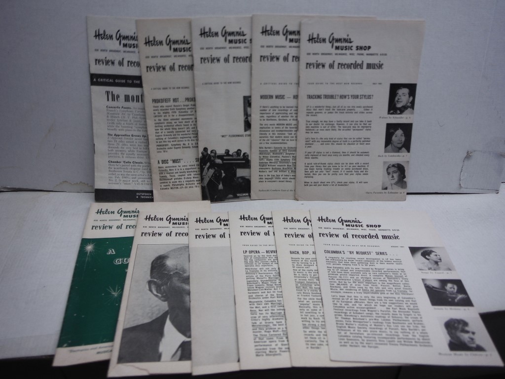 Image 0 of Lot of  11 Helen Gunnis Music Shop pamphlets, Milwaukee