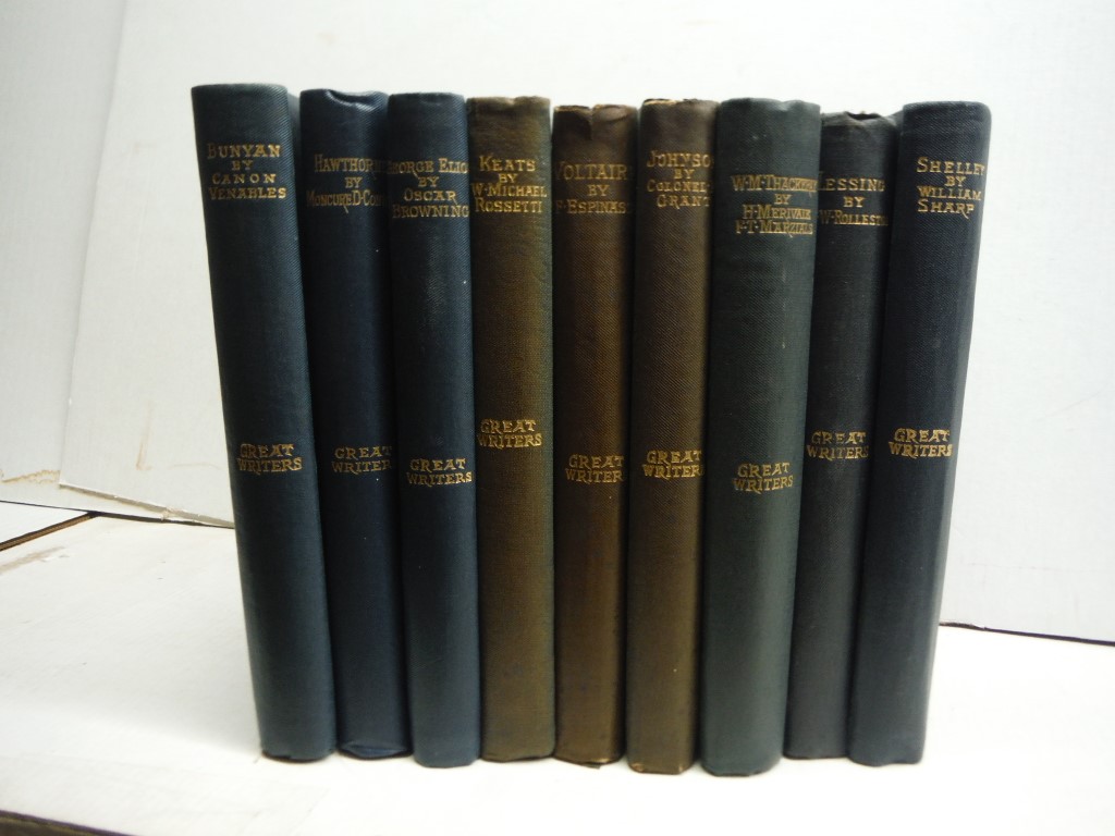 Lot of 9 Great Writers HC, circa 1890