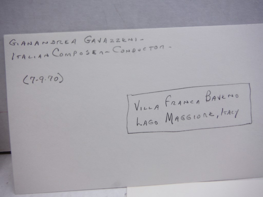 Image 3 of Lot of 7 Autographs of Gianandrea Gavazzeni, composer