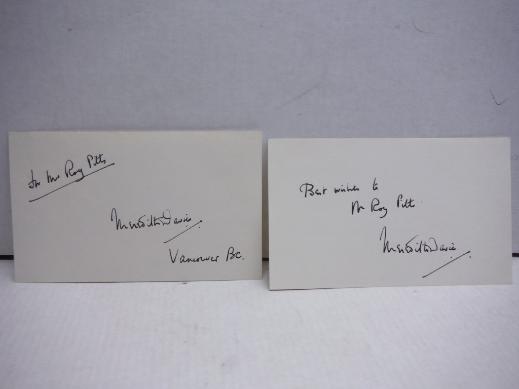 Image 0 of Lot of 2 Autographs of Meredith Davies, conductor