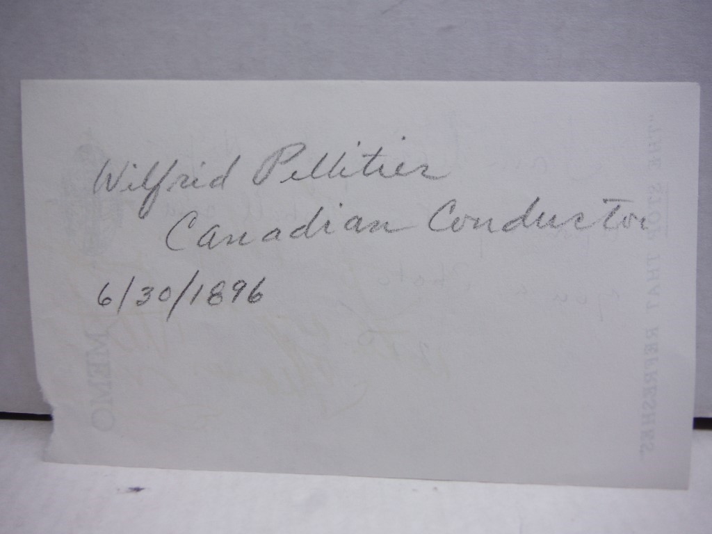 Image 2 of Autograph of Wilfrid Pelletier, conductor.