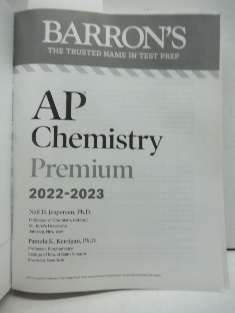 Image 1 of AP Chemistry Premium, 2022-2023: Comprehensive Review with 6 Practice Tests + an
