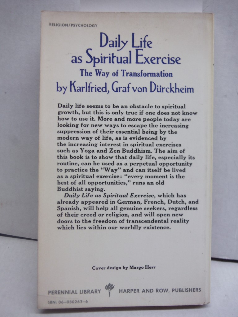 Image 2 of Daily Life As A Spiritual Exercise: The Way of Transformation (Perennial Library
