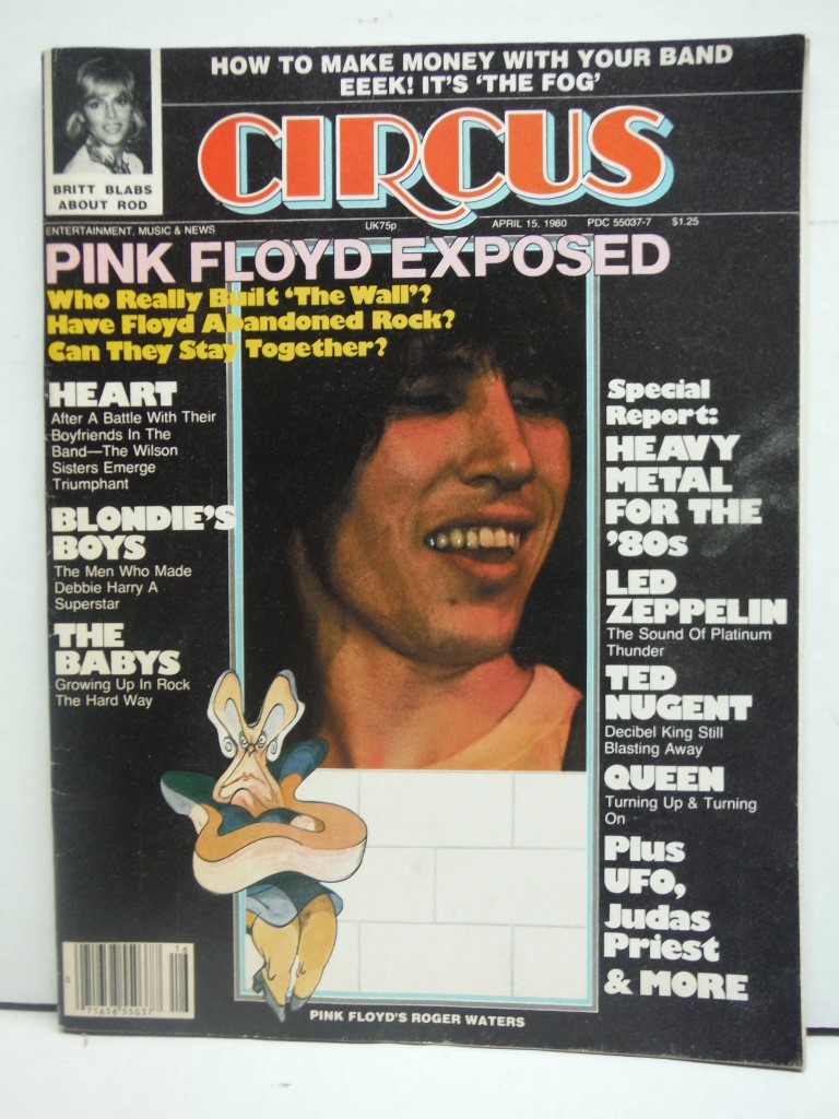 Circus Magazine April 15, 1980 Pink Floyd The Wall Cover, + Heart, Ann and Nancy