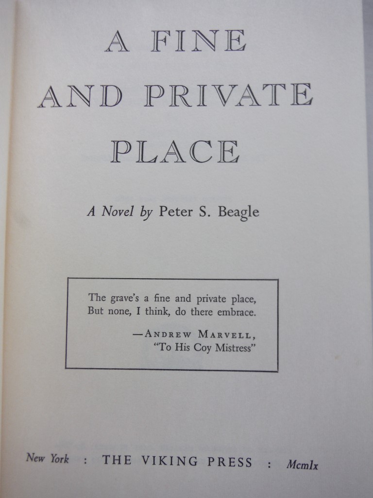 Image 1 of A Fine and Private Place