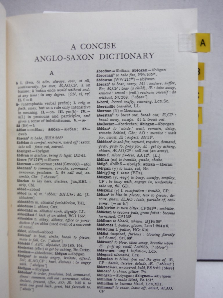 Image 3 of A Concise Anglo-Saxon Dictionary, Tabbed