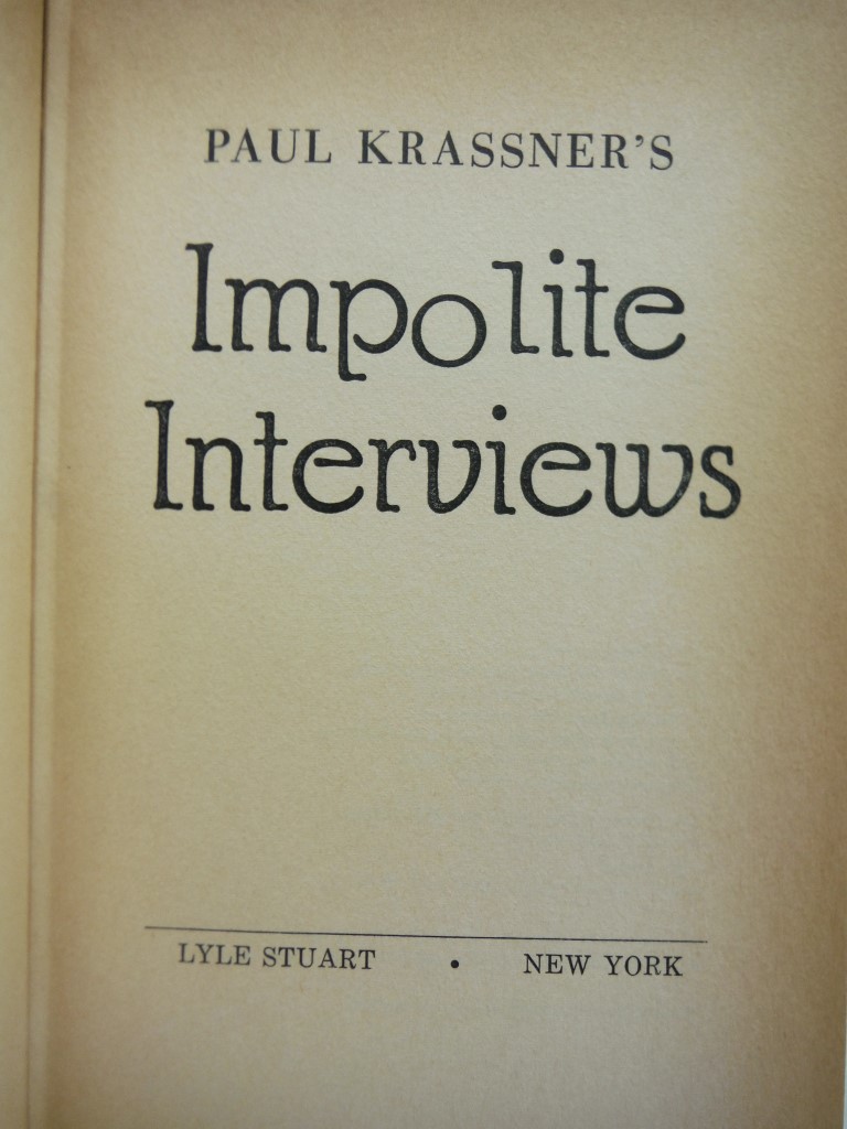 Image 1 of Impolite Interviews
