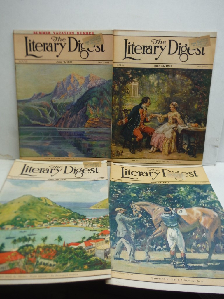 Lot of 4 The Literary Digest Magazines from June 1931.