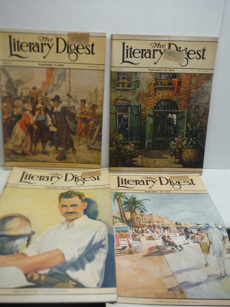 Lot of 4 The Literary Digest Magazines from September 1931