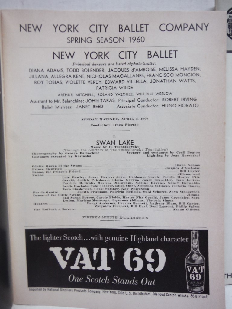 Image 2 of Lot of 3 VG Antique Playbills from the City Center of Music and Drama 1961.