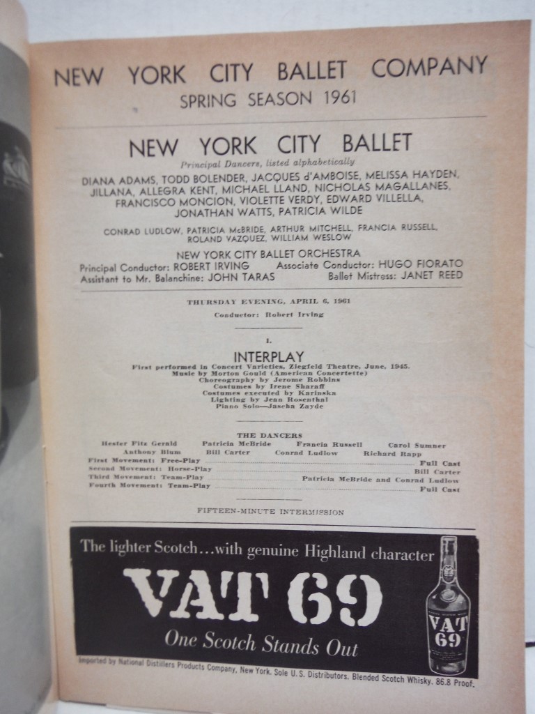 Image 3 of Lot of 3 VG Antique Playbills from the City Center of Music and Drama 1961.
