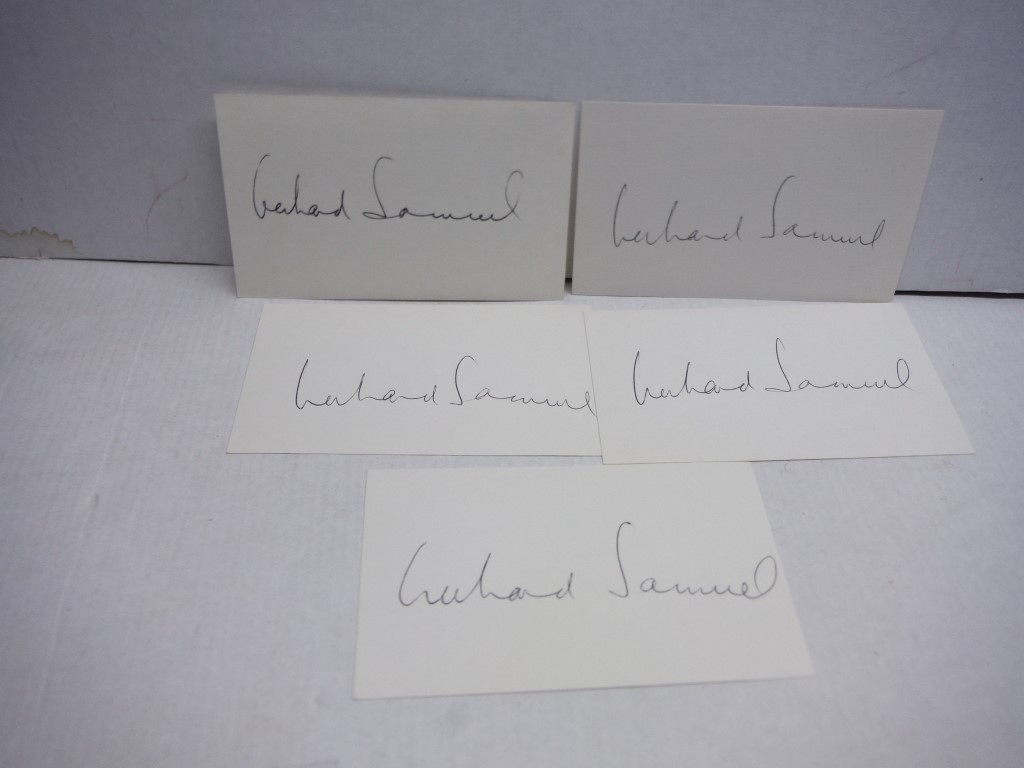5 Autographs of Gerhard Samuel, conductor.