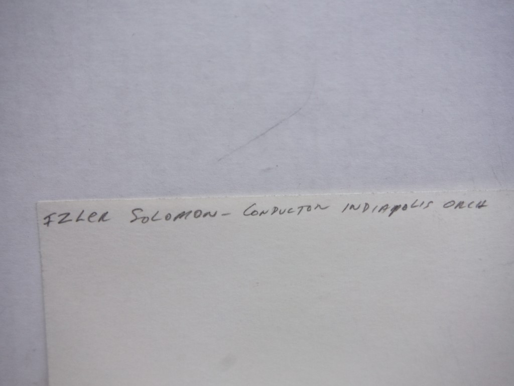 Image 3 of 3 autographs of Izler Solomon, conductor.