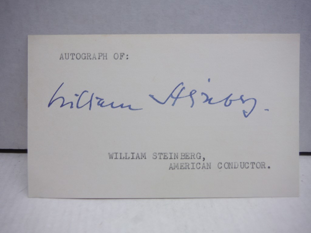 Image 0 of Autograph of William Steinberg, conductor.