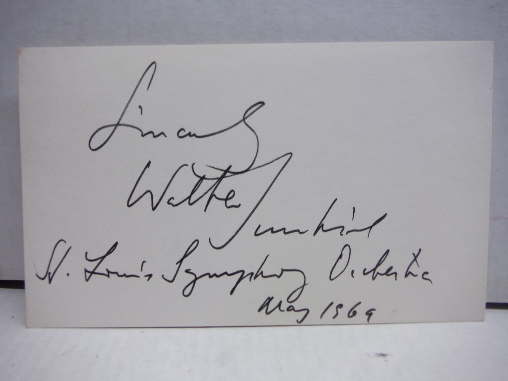 Image 0 of Autograph of Walter Susskind conductor.