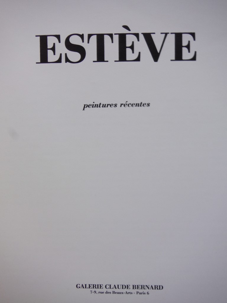 Image 1 of ESTEVE: PEINTURES RECENTES (Esteve: Recent Paintings)