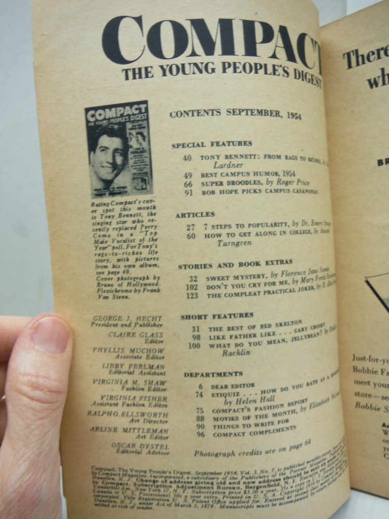 Image 1 of Compact The Young People's Digest September 1954