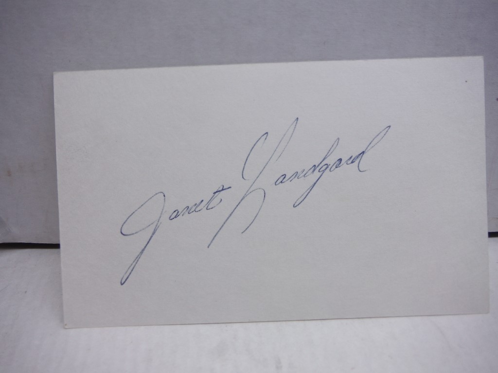 Image 0 of Autograph of Janet Landgard.