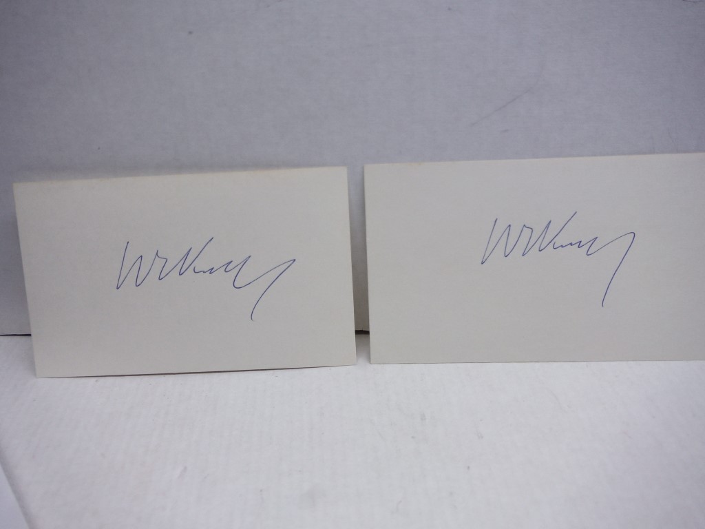 2 Autographs of Willem J. Kolff.