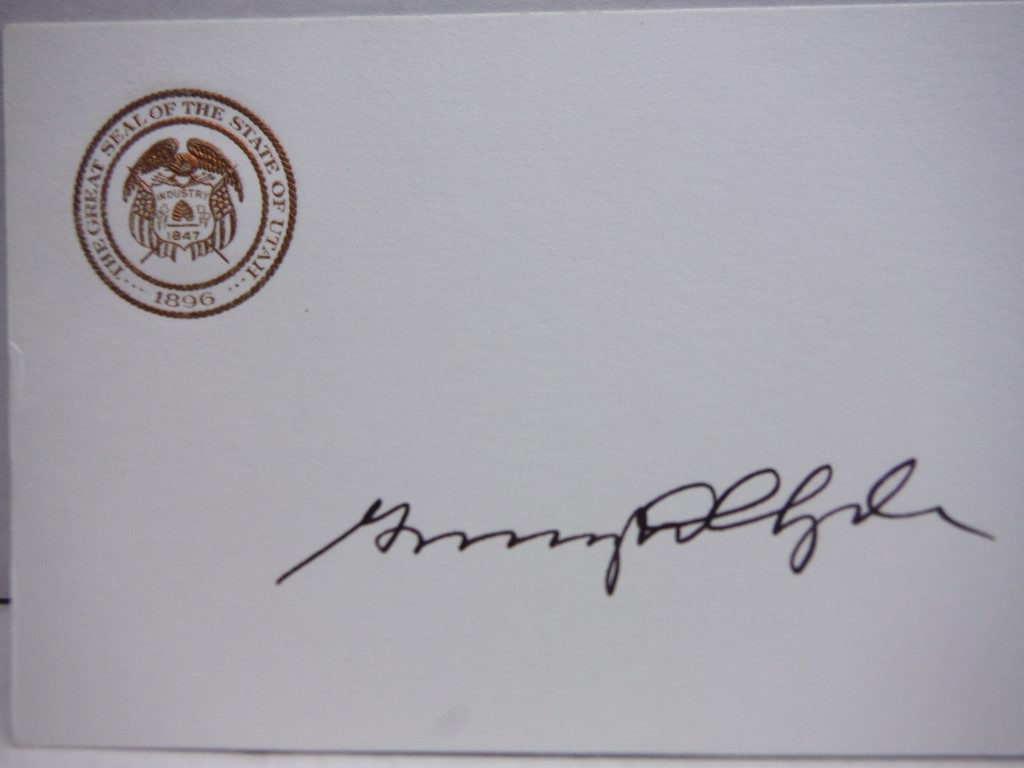 Image 1 of 2 Autographs of George Dewey Clyde.